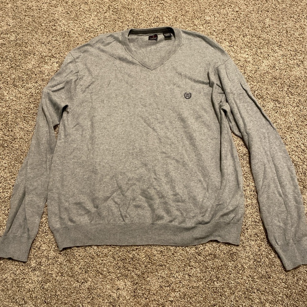 Men’s Chaps Light Gray V-Neck size xl Sweater